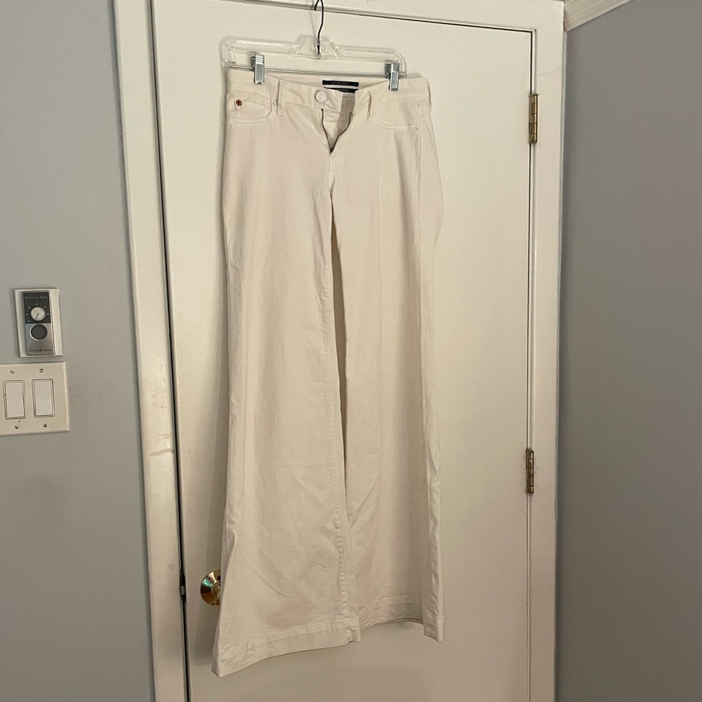 Hudson white jeans, low rise, wide leg, size 27, perfect condition